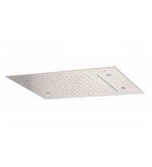 Soffione a soffitto Rettangolare 40x60 cm Ponsi, effetto Pioggia + Cascata + Nebilizzazione